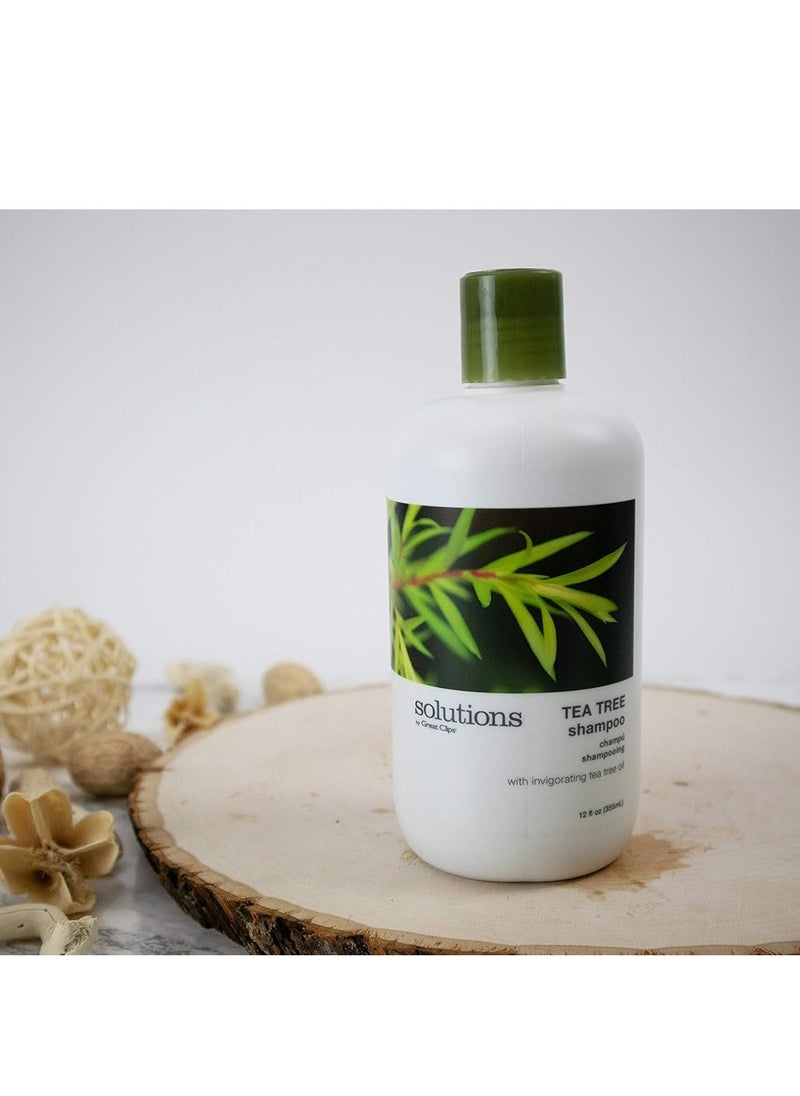 GREAT CLIPS - GREAT CLIPS Solutions Tea Tree Shampoo 12 fl oz | Natural Dry Scalp & Dandruff Treatment with Invigorating Essential Oils | Nourish and Stimulate Scalp | For All Hair Types - Image 1