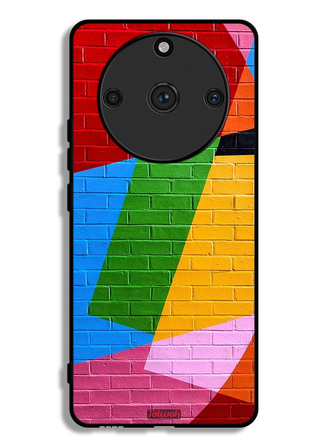 Tolwak Realme 11 Pro Protective Case Cover Colorful Wall Painting - Image 1