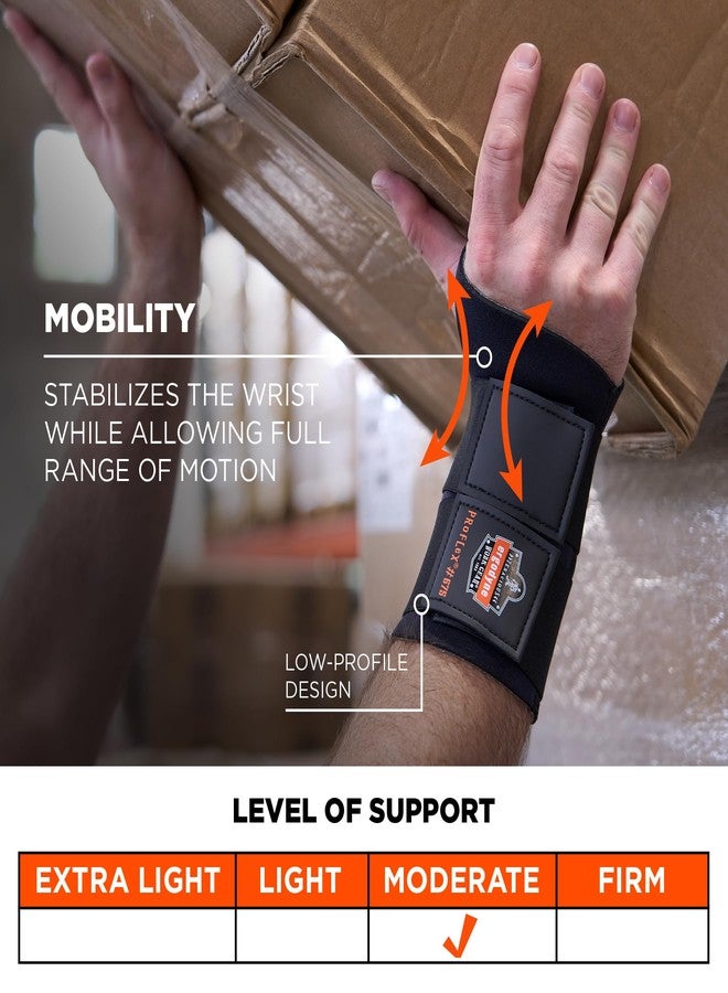 Ergodyne - 16624 ProFlex 675 Ambidextrous Double-Strap Wrist Support, Black, Large - Image 2