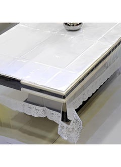 Kuber Industries Kuber Industries Table Cover 6 Seater |Dining Table Cloth for Home D?cor | Table Sheet for Dining Area | 45x70 | DTC | Silver  - Image 1
