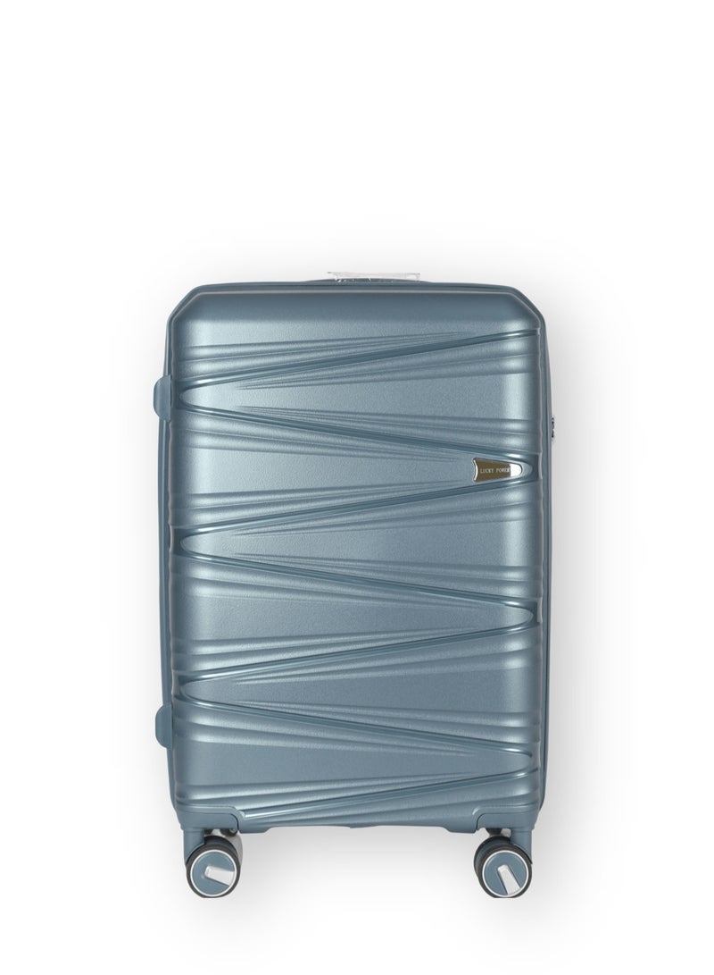 Lucky Power 3 Pcs Hardshell Luggage Sets PP Luggage Sets With Lightweight Design Luggage Sets With Double Spinner Wheels, Built-In TSA 20/24/28 inch - Set of 3 Pieces - Image 2