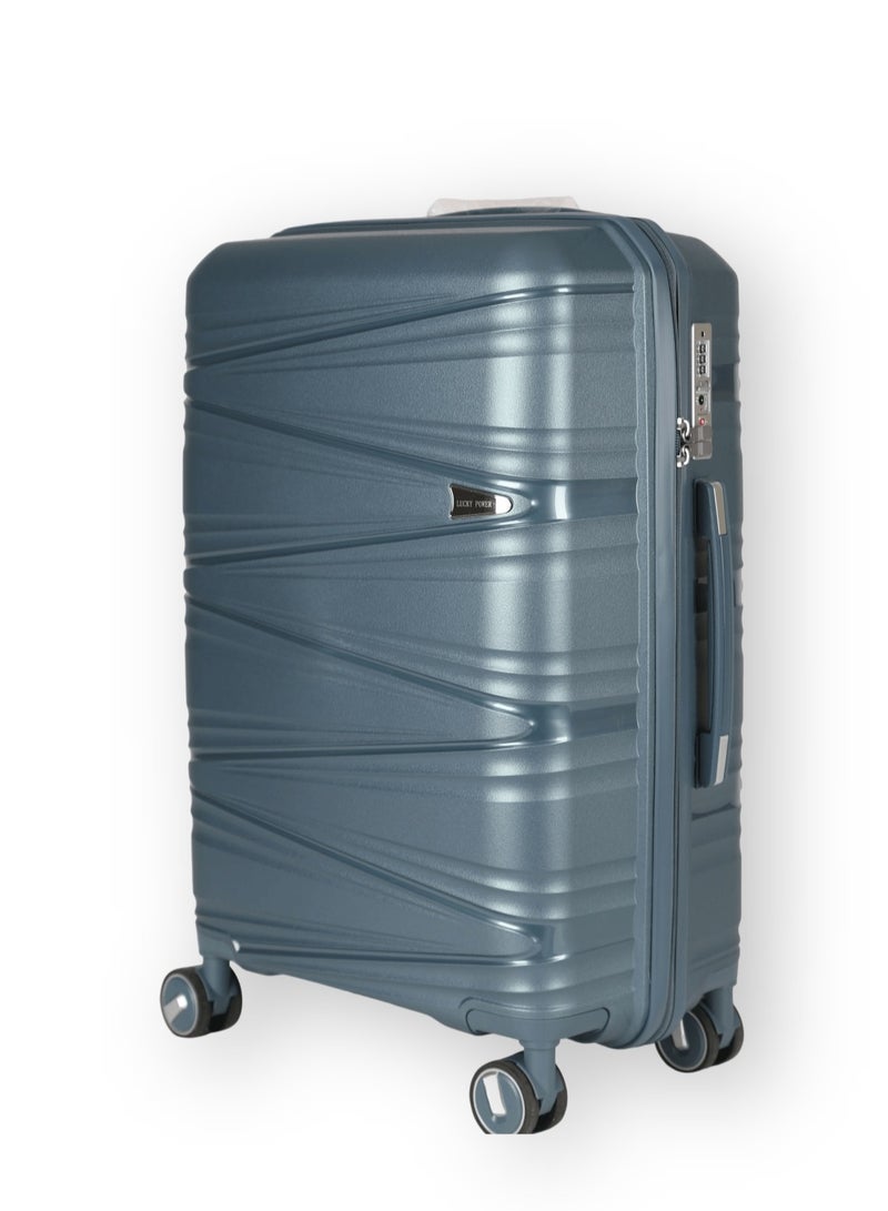 Lucky Power 3 Pcs Hardshell Luggage Sets PP Luggage Sets With Lightweight Design Luggage Sets With Double Spinner Wheels, Built-In TSA 20/24/28 inch - Set of 3 Pieces - Image 3