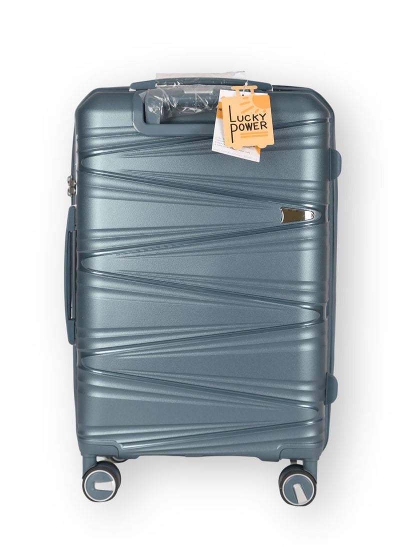 Lucky Power 3 Pcs Hardshell Luggage Sets PP Luggage Sets With Lightweight Design Luggage Sets With Double Spinner Wheels, Built-In TSA 20/24/28 inch - Set of 3 Pieces - Image 5