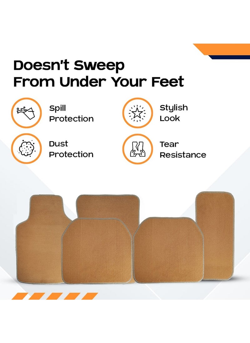 Car Mat 5Pcs/Set Anti Slip Carpet Mat Universal Fit Stylish And Premium Quality Car Floor Mat Set