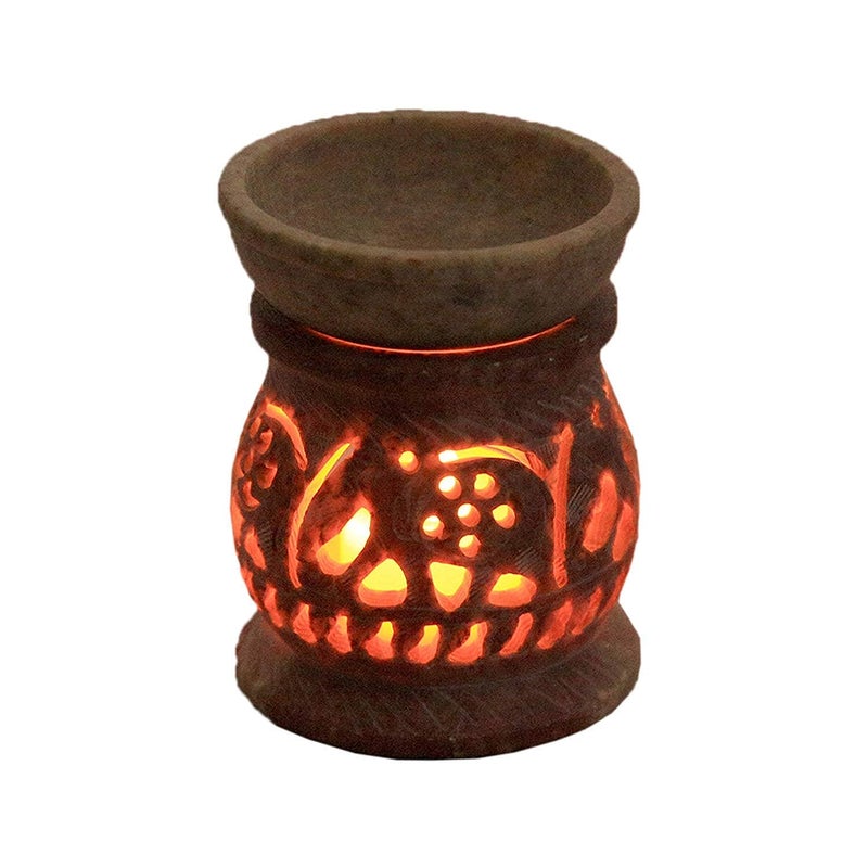 CSS Elephant Handcrafted Soapstone Aroma Oil Diffuser Burner for Gifting Meditation Aromatherapy Home Decor etc - Image 3