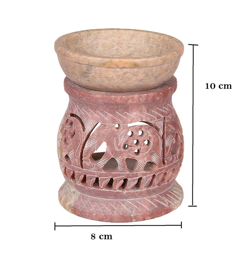 CSS Elephant Handcrafted Soapstone Aroma Oil Diffuser Burner for Gifting Meditation Aromatherapy Home Decor etc - Image 5