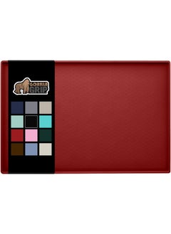 Gorilla Grip Gorilla Grip 100% Waterproof Raised Edge BPA Free Silicone Pet Feeding Mat, Dog Cat Food Mats Contain Spills Protects Floors, Placemats for Cats and Dogs Water Bowl, Pets Accessories 18.5x11.5 Red  - Image 1