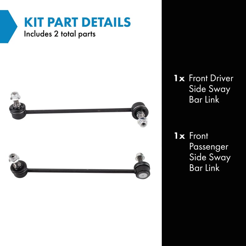 TRQ Front Sway Bar Stabilizer Link Set Compatible with 2017-2021 Subaru Impreza 2020-2021 Legacy - Image 2