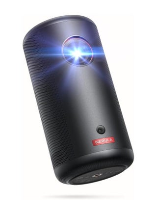 Capsule3 Mini Projector, Smart Projector, 1080p, WiFi, 200 ANSI Lumens, Portable Projector, With GTV, Netflix Pre-installed, Dolby Digital, 120 Inch Picture, Built-in Battery, 2.5 Hours D2425 Black