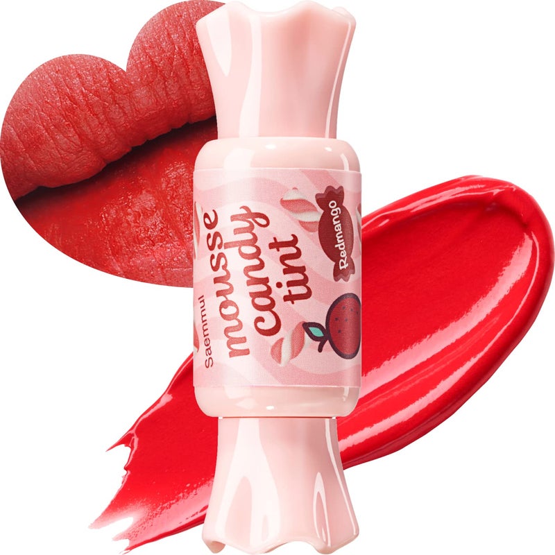 THESAEM Saemmul Mousse Candy Tint 1 Redmango Mousse  High Pigment Matte Finish Long Lasting Lip Stain with Honey Extracts to Hydrate Lips  Weightless  SmudgeProof 03 floz