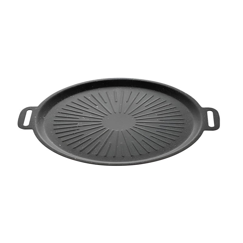 Stovetop Griddle - Round Non-Stick Iron Baking and BBQ Pan with Double Loop Handles, Ideal for Outdoor Grilling and Indoor Induction Cooking, Versatile Durable Cookware for All Needs (size 2 (36cm)) - Image 1