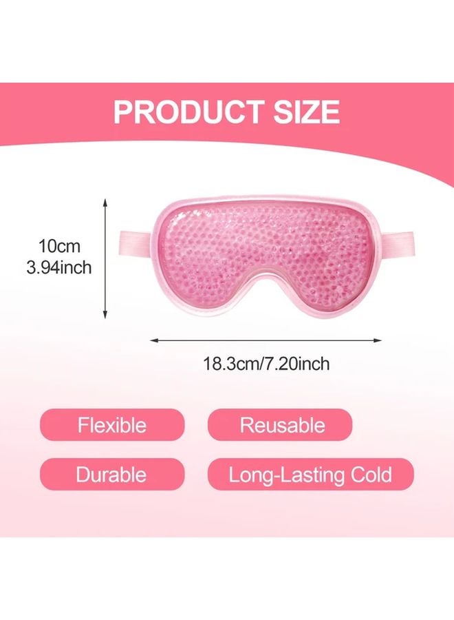 قناع العين الهلامي البنفسجي القابل لإعادة الاستخدام للعلاج الساخن والبارد لتخفيف تورم وإرهاق العين مع حزام قابل للتعديل - Image 5