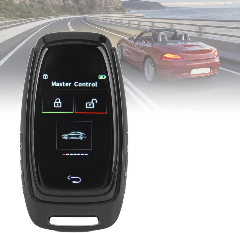 cheekyglo Car Remote Starter Key, Touch Smart LCD Key 5.0 Connection Keyless Entry Anti Key Loss for One Button Start Cars (black) - Image 2