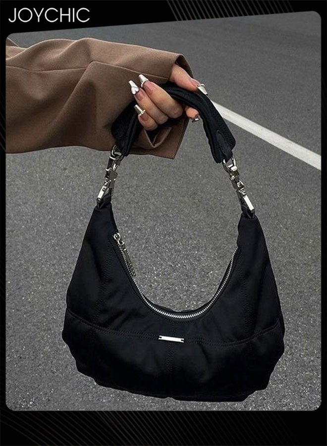 Joychic حقيبة كتف كبيرة السعة للنساء تحت الإبط باللون الأسود - Image 2