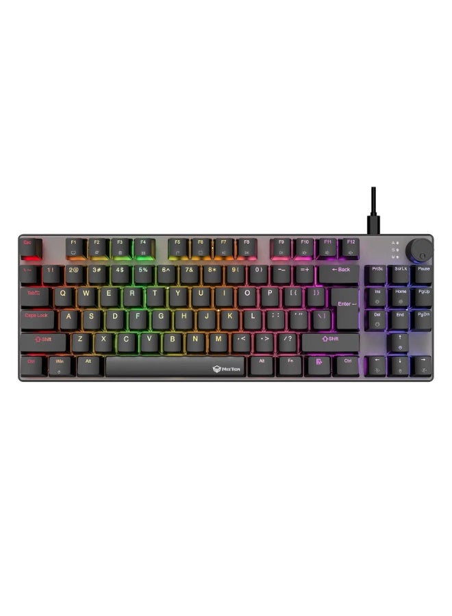 Meetion 80% RGB Mechanical Gaming Keyboard – Red Switch, Hot-Swappable, USB Type-C - Image 1