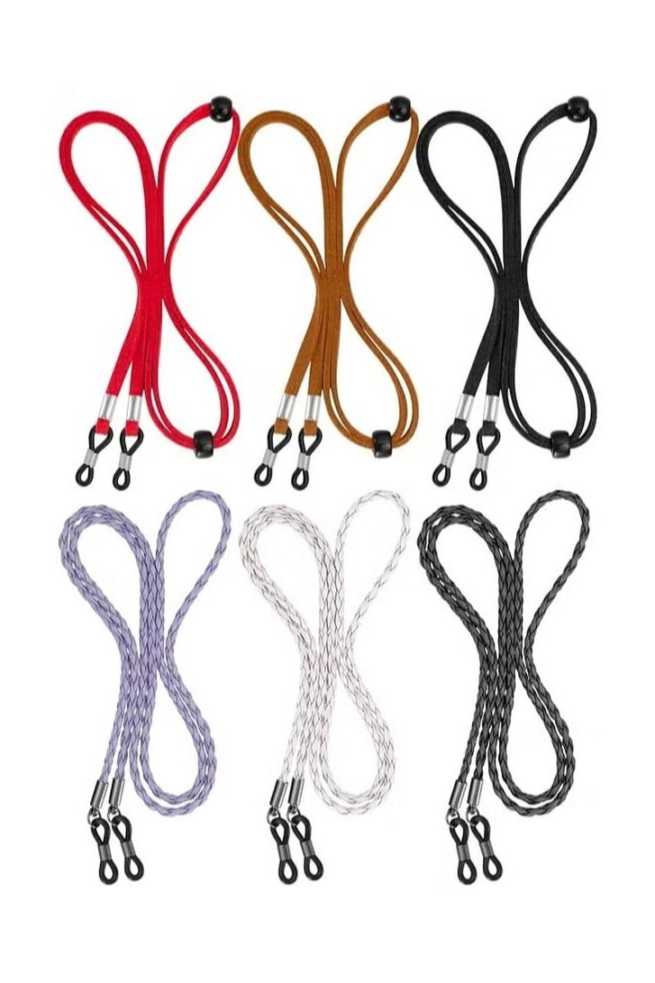 Eyeglass Strap, 6Pcs Premium Glasses Holder Chains, Multicolor Eyewear Retainer for Women Men and Kids - Image 1