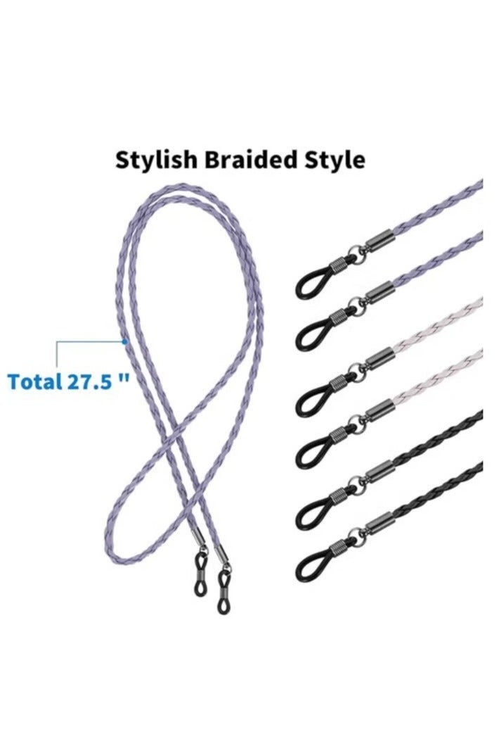 Eyeglass Strap, 6Pcs Premium Glasses Holder Chains, Multicolor Eyewear Retainer for Women Men and Kids - Image 3