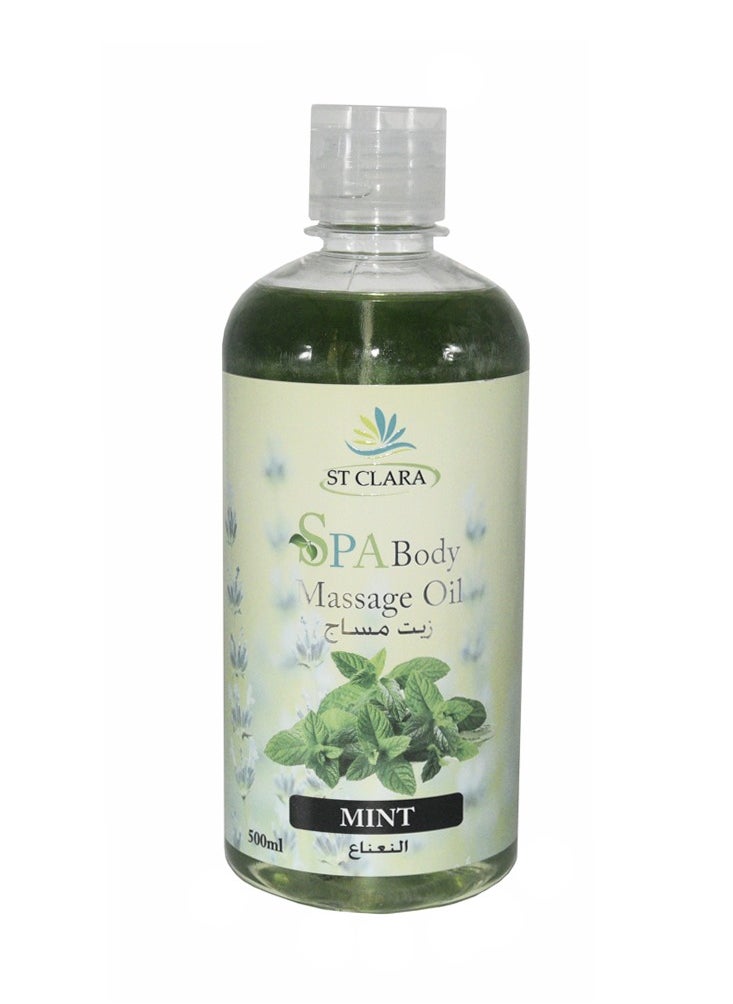سانت كلارا - زيت  مساج معطر ومنعم للجسم بخلاصة النعناع  500 مل - Image 1