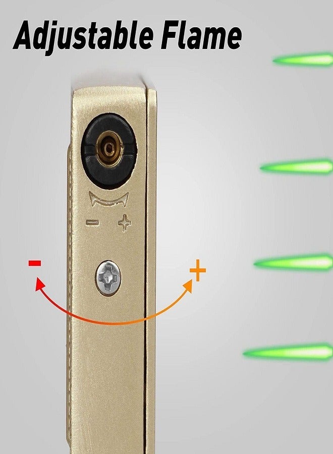 Generic Refillable Butane Jet Torch Lighter Ace Card Green Flame Lighter Windproof Refillable Butane Cool Lighter Outdoor Indoor Kitchen Camping BBQ Candle Birthday Gift for Men and Women - Image 3