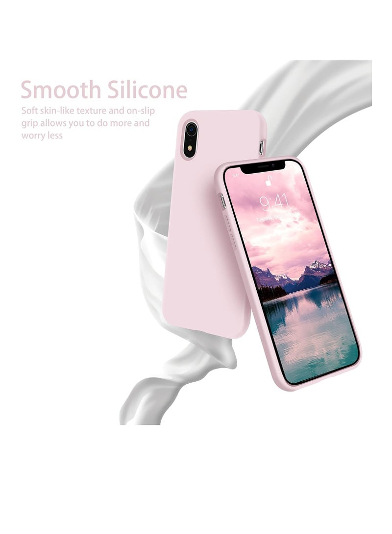 IPhone XS/X mobile phone case 5.8-inch Apple iPhone XS liquid silicone protective cover shatter-resistant thin-Pink - Image 2