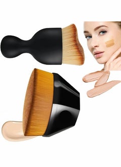 KASTWAVE Makeup Brush Set, 2 Pcs Liquid Foundation Brush for Face Makeup, Liquid Contour Blush Brushes Set  - Image 1