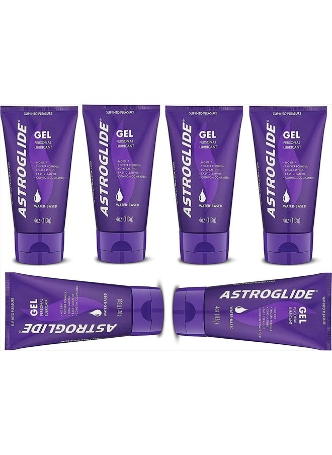 ASTROGLIDE Personal Lubricant Gel, 4-Ounce Tubes (Pack of 6)  - Image 1