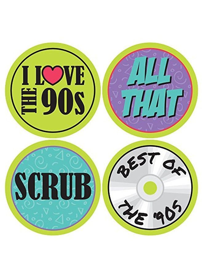 Big Dot of Happiness 90'S Throwback 1990S Party Funny Name Tags Party Badges Sticker Set Of 12  - Image 3