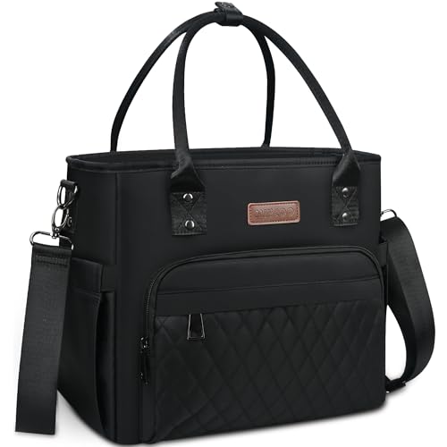 MIYCOO Lunch Bag Lunch Box Women - Leakproof Insulated Lunch Cooler Bag for Men Women - Large Lunch Tote Bags Adults, Black - Image 1