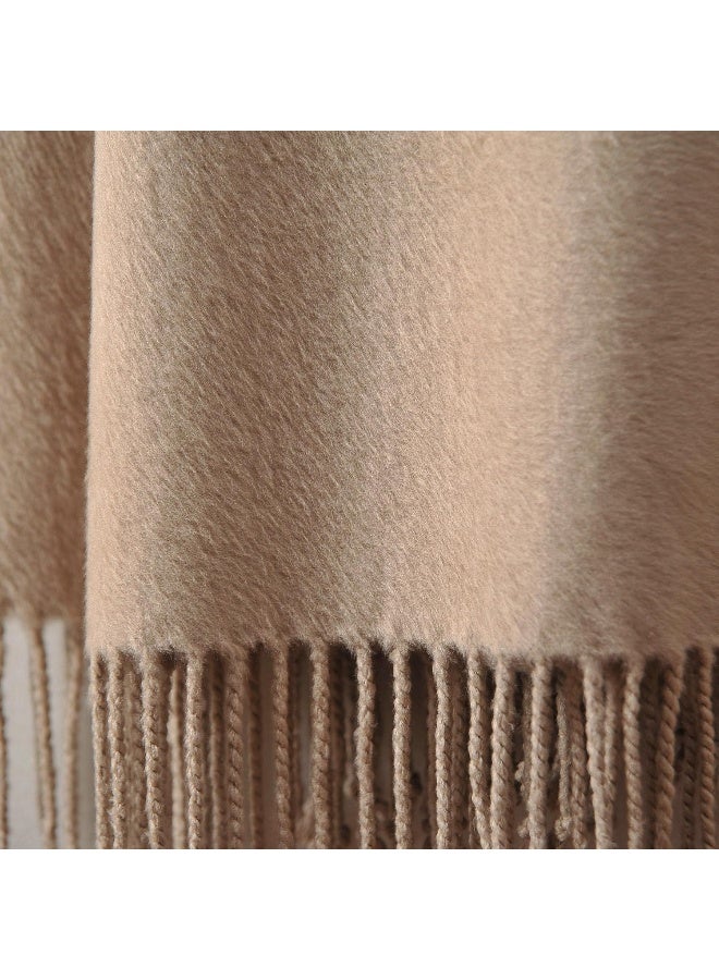 CUDDLE DREAMS CUDDLE DREAMS Silk Throw Blanket with Fringe, Pure Mulberry Silk, Naturally Soft, Breathable (Taupe)  - Image 4