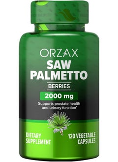 ORZAX Saw Palmetto 2000 Mg Support Urinary Functions And Prostate Health For Men Natural Dht Blocker To Help Hair Growth 120 Vegatable Capsules  - Image 2