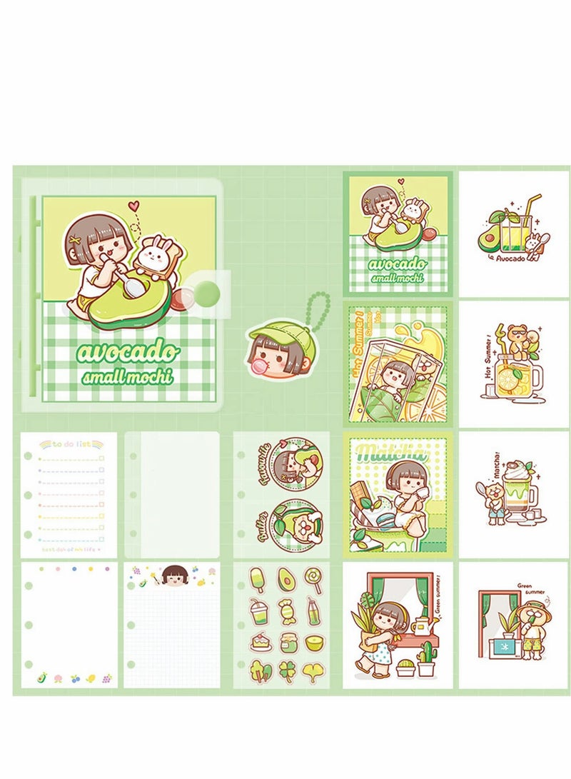 Mini Transparent Notebook with Keychain, Soft PVC Binder Cover, 3 Ring Planner Protector, Includes Inner Pages - Image 4