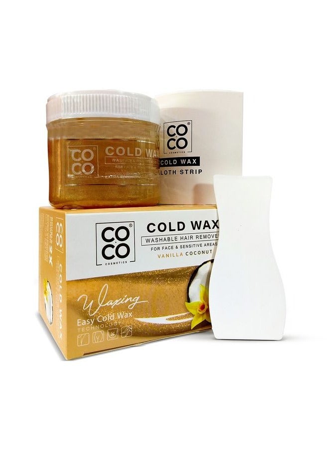 كوكو شمع بارد قابل للغسل لإزالة الشعر بالفانيليا وجوز الهند 250 جرام - Image 1