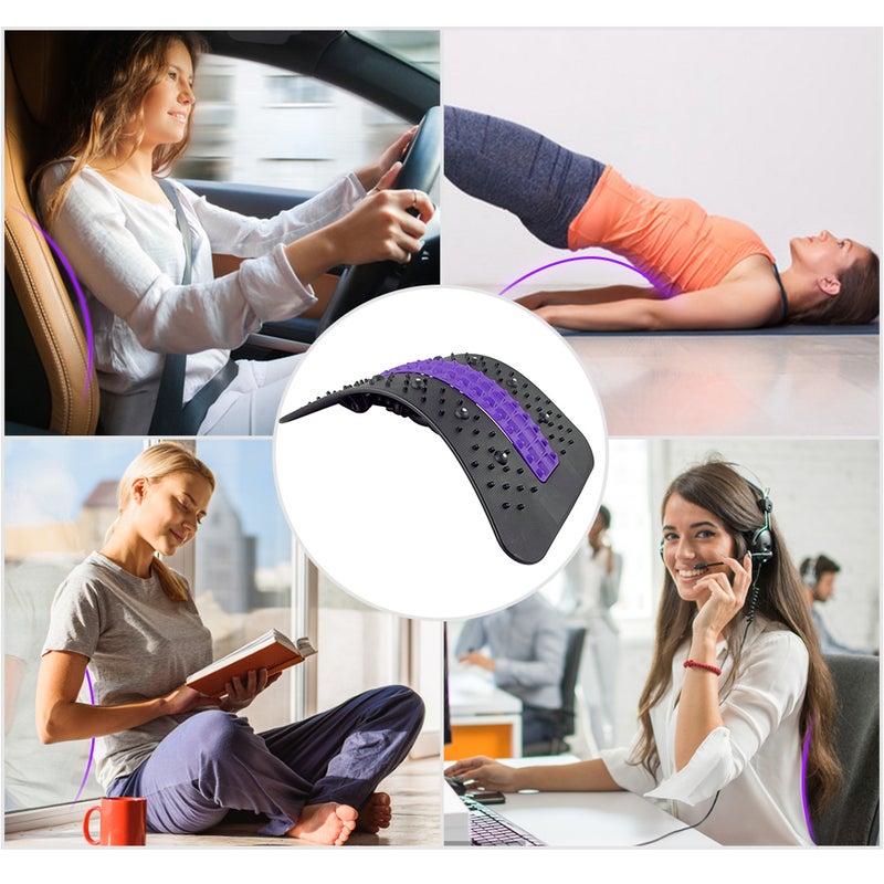 Lumbar Traction Massager New Non Pole Magnet Sponge Strip Shifting Stretch Board Acupuncture Magnetic Therapy Home Back Stretch Massager Cushion - Image 3