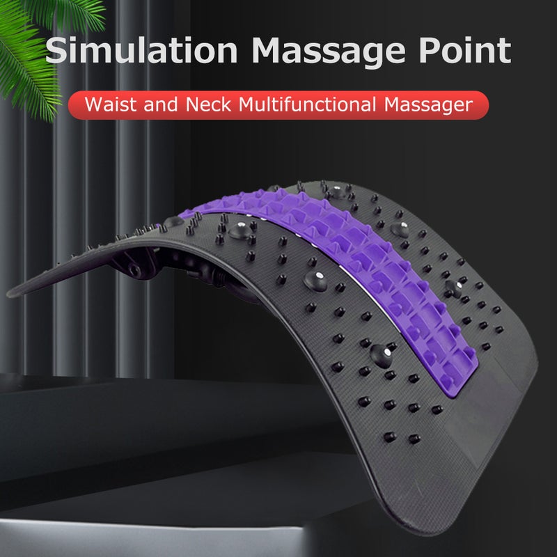 Lumbar Traction Massager New Non Pole Magnet Sponge Strip Shifting Stretch Board Acupuncture Magnetic Therapy Home Back Stretch Massager Cushion - Image 4