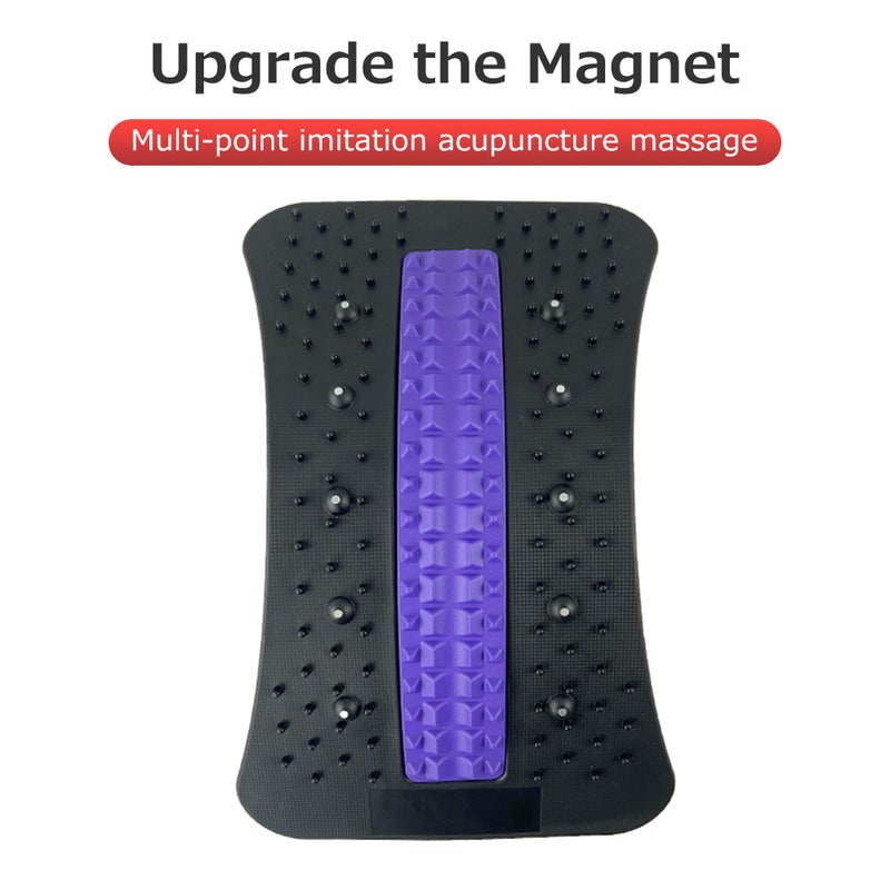 Lumbar Traction Massager New Non Pole Magnet Sponge Strip Shifting Stretch Board Acupuncture Magnetic Therapy Home Back Stretch Massager Cushion - Image 2