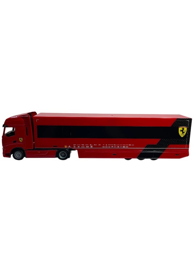 Bburago 1:43 Iveco S Way cab w/Trailer + 1 Ferrari 1:43 SF-24 (w/o helmet) – Remote Control Toy for Kids Ages 6+ - Image 4
