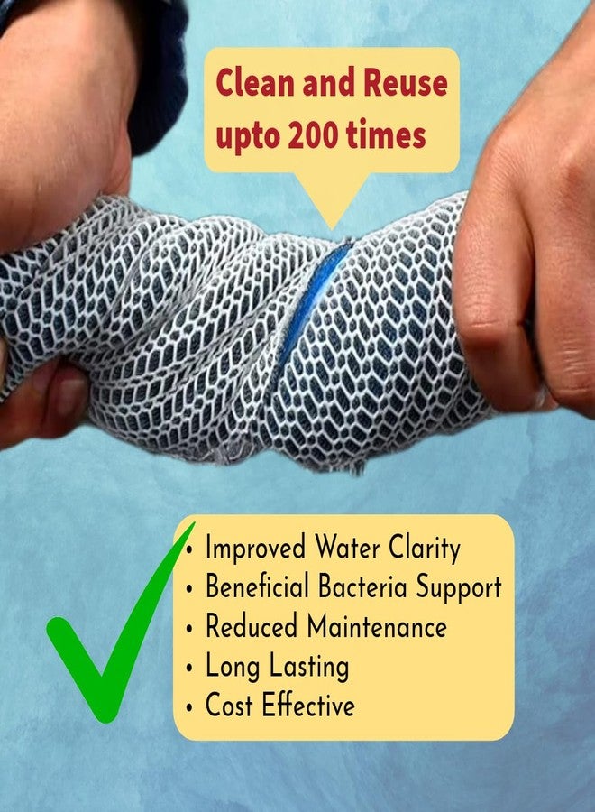 Scroll Store 8D Aquarium Filter Sponge | 11 * 50 cm Reusable Filter Sponge for Aquarium Fish Tank and Koi Pond | Durable high Density Sponge (Pack of 2) - Image 3