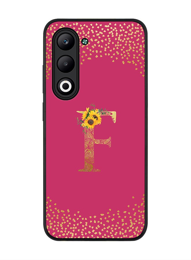 Stylizedd For Oppo A5 5G / A5 4G Case,Slim fit Camera Protection, Shockproof Thin Phone cover  - Custom Floral Monogram - F ( Deep Pink )