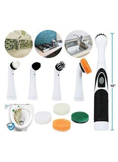 Generic Electric Scrub Brush with 5 Replaceable Brush Attachment Heads Spin Scrubber for Bathroom and Grout Auto Power Scrubber  - Image 1