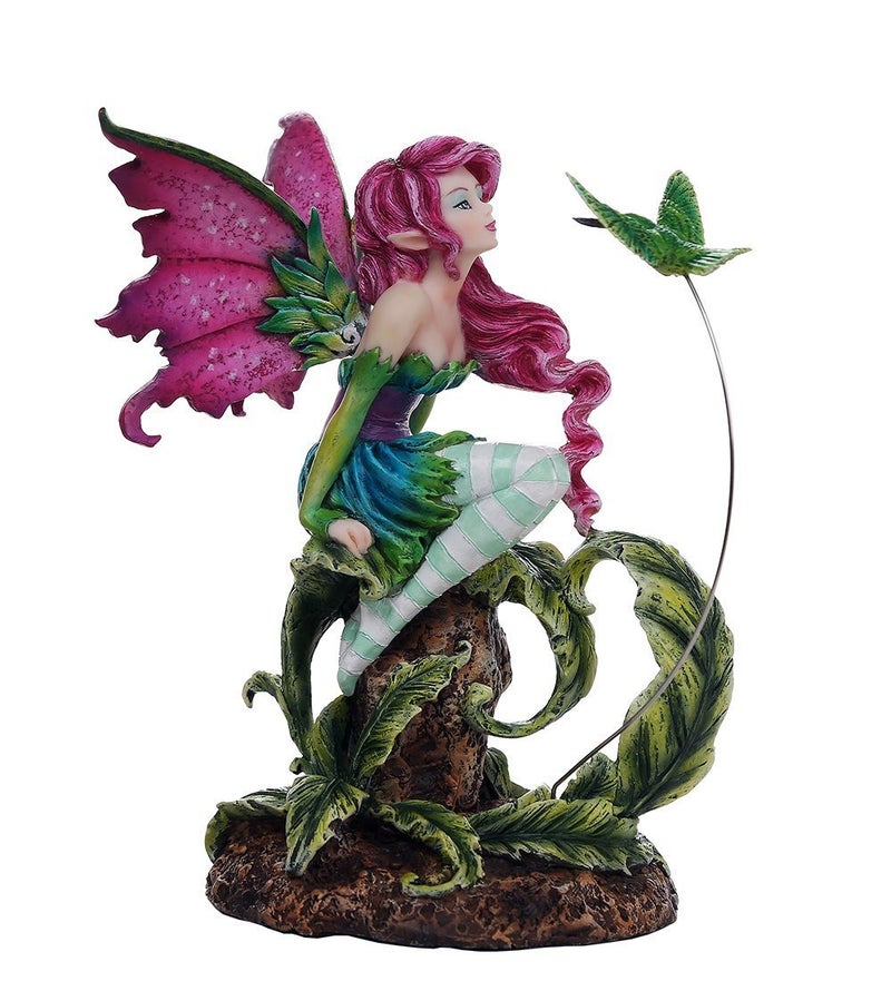 Pacific Giftware Beautiful Flirting Fairy with Hummingbird Collectible Decorative Statue 6.5H - Image 3
