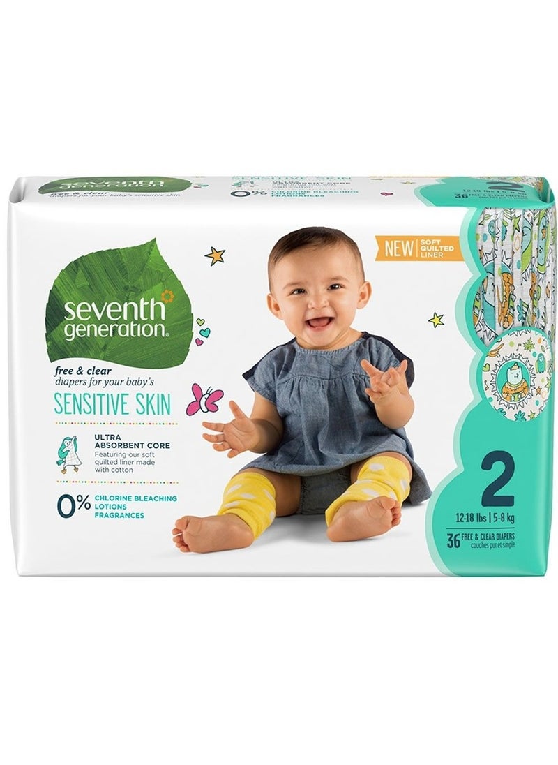 Seventh Generation Seventh Generation - Baby Diapers, Stage 2, 12-18 Lbs - 36 Pcs 