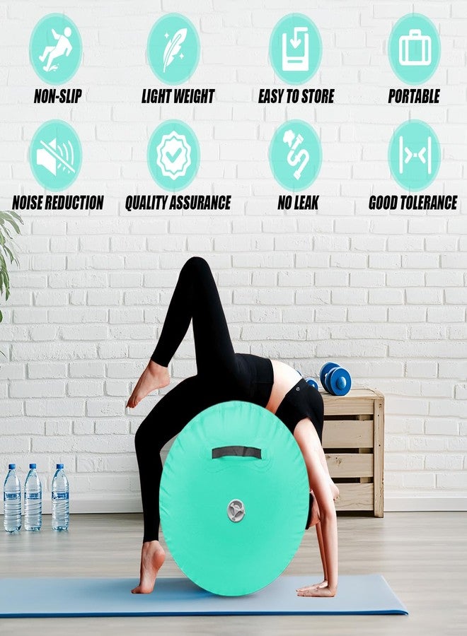Triclicks Inflatable Air Roller Gymnastics Barrel Mat Tumbling Barrel Equipment for backhandspring Training Home Use & Gym (80x50cm, Green) - Image 3