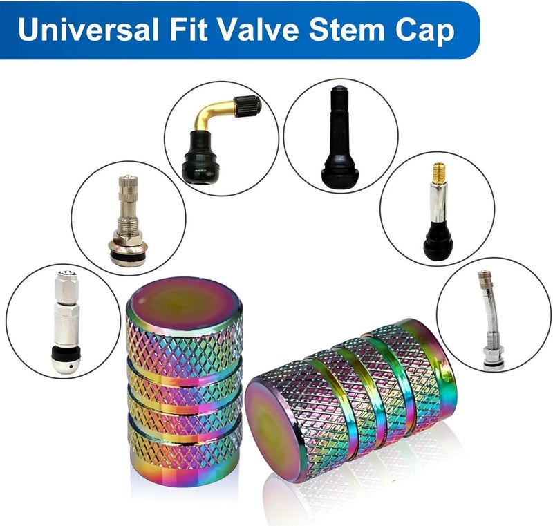 DBlosp Valve Stem Caps, 4 Pack, Universal Car Tire Valve Caps - Image 5