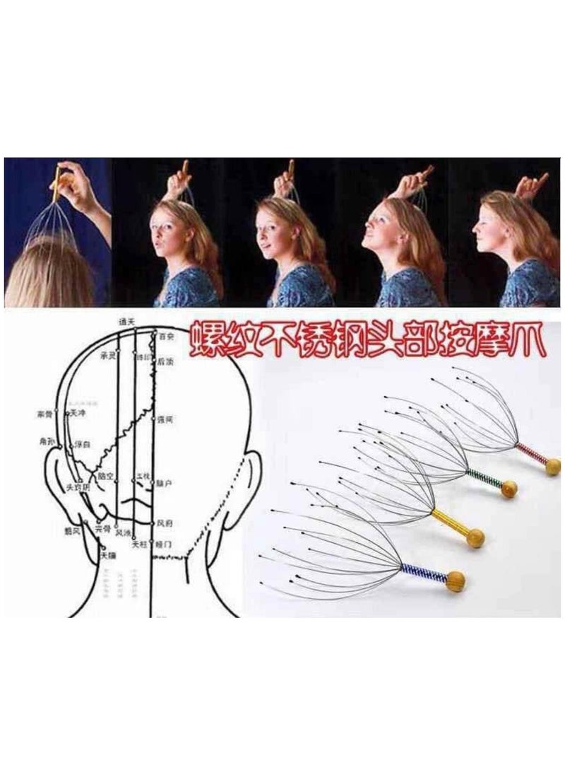 Spaceshoop - Multi colored handheld scalp massager - Image 1