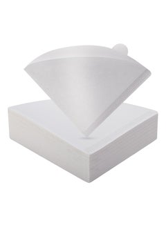 ماركة غير محددة 100 قطعة فلاتر قهوة V60 - ورق طبيعي غير مبيض لتقطير 2-4 أكواب بتصميم مخروطي مطور  - Image 1
