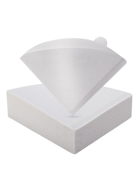 Coffee filter v60 - 100 Pieces Natural Unbleached Paper for 2-4 Cups with Advanced Cone Design