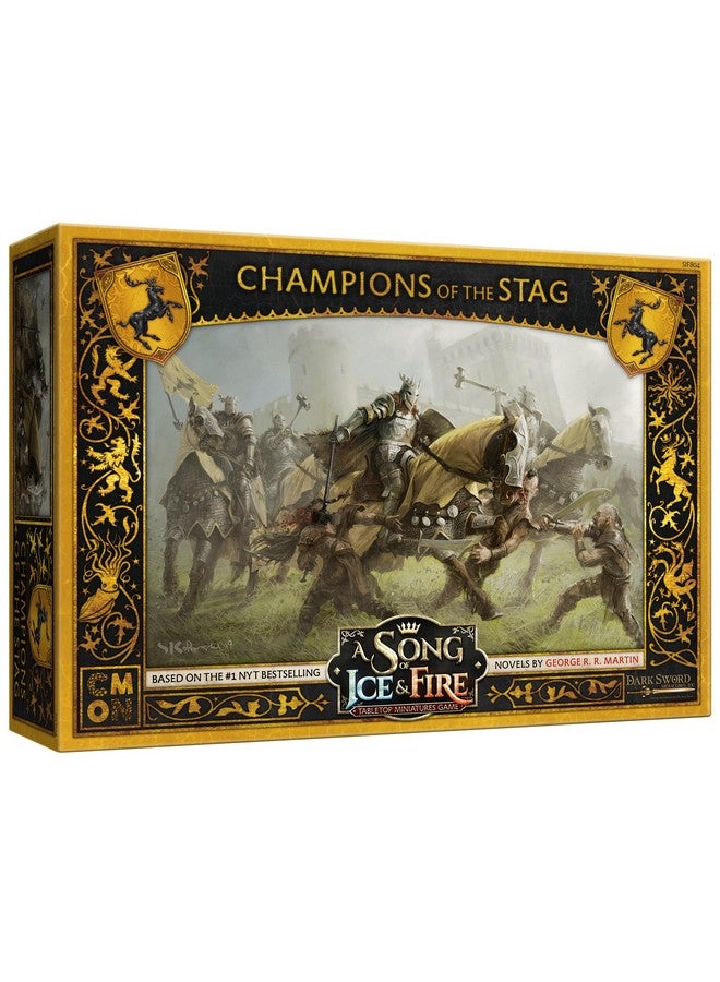CMON A Song of Ice and Fire Tabletop Miniatures Game Champions of The Stag Unit Box (Multilingual Edition) - Strategy Game for Adults, Ages 14+, 2+ Players, 45-60 Minute Playtime, Made by CMON - Image 1