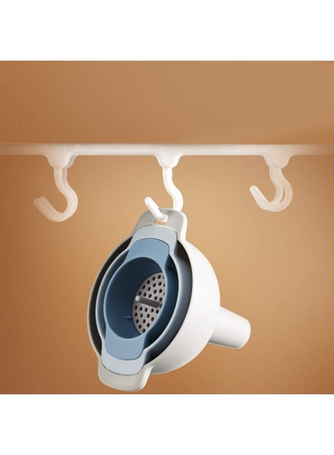 SFENG 3‑Pack Nested Kitchen Funnel Set, Food‑Grade Plastic Funnels with Removable Filter Strainer & Handles for Liquid Oil Powder Dry Ingredients Transfer - Image 5