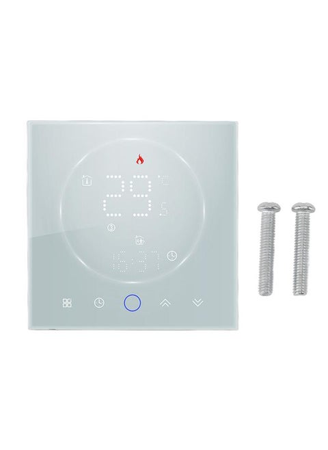 LED Smart Thermostat 7 Day Programmable Smart Wireless Home Thermostat Controller Panel for Electric Heating AC95‑240V White
