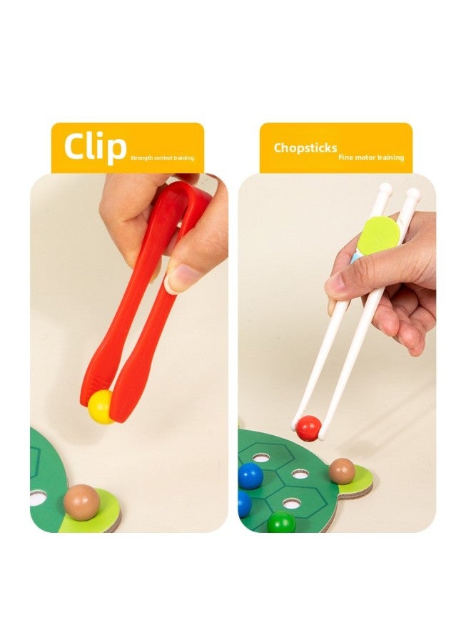 Early Childhood Education Educational Clip Beads Toy Hand Fine Action Training Exercise Baby Finger Flexible Concentration-Color:Octopus Clip Bead Game  - Image 4